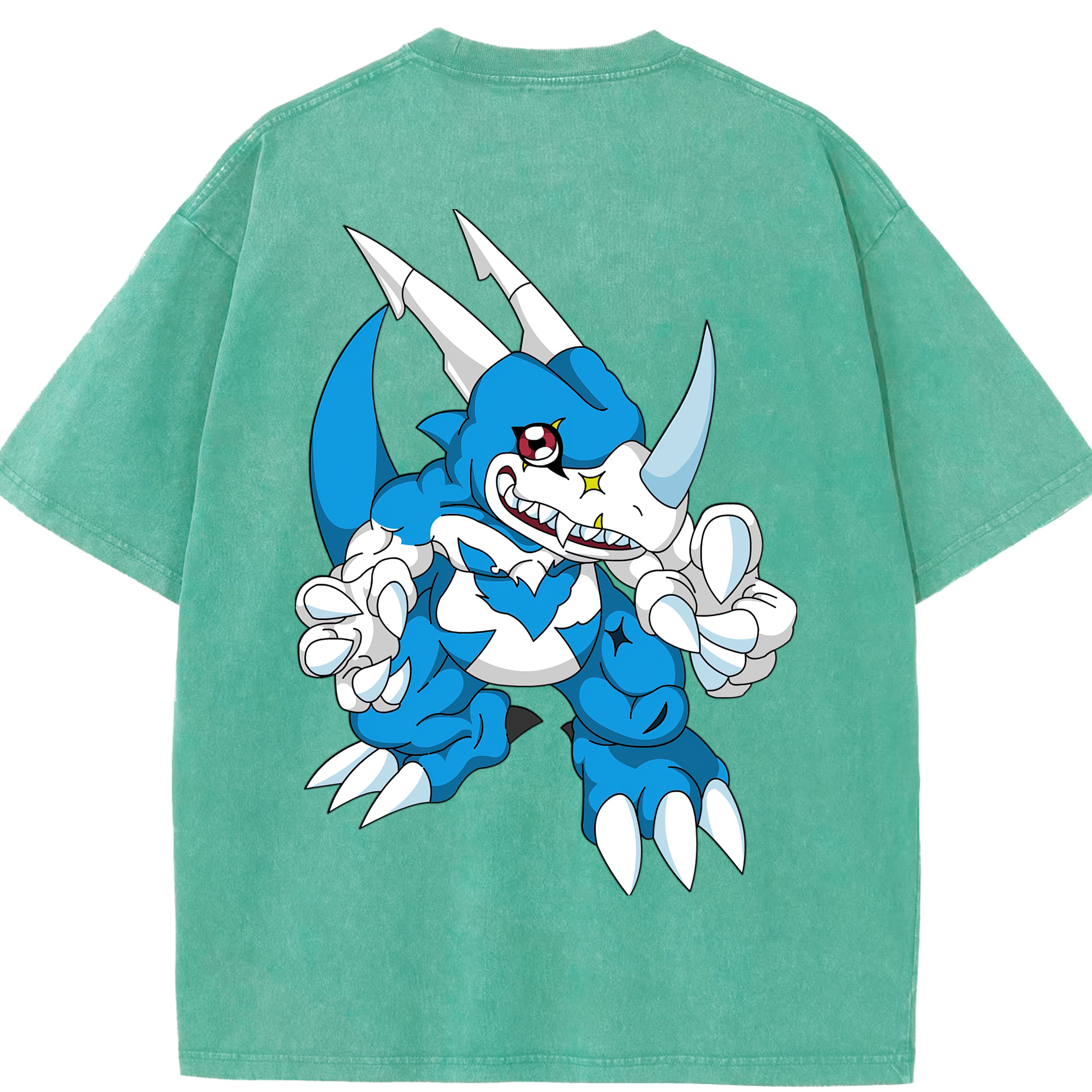 （画像用） Digimon デジタルモンスター/デジモン 綿100% ヴィンテージ風 半袖Tシャツ（背面プリント）